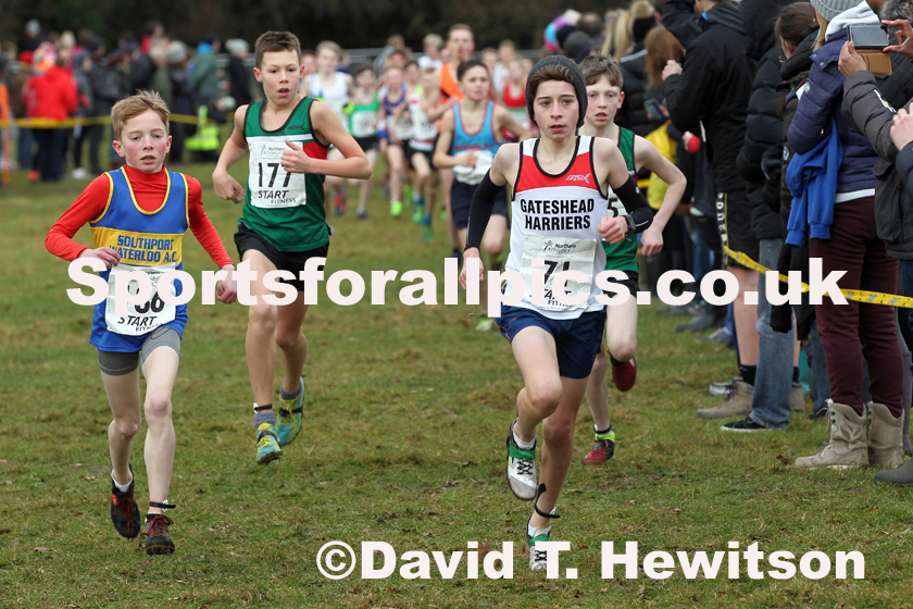 Boys under-13s Northern Cross Country Champs., Camp Hill Estate, Kirklington.  Photo: David T. Hewitson/Sports for All Pics